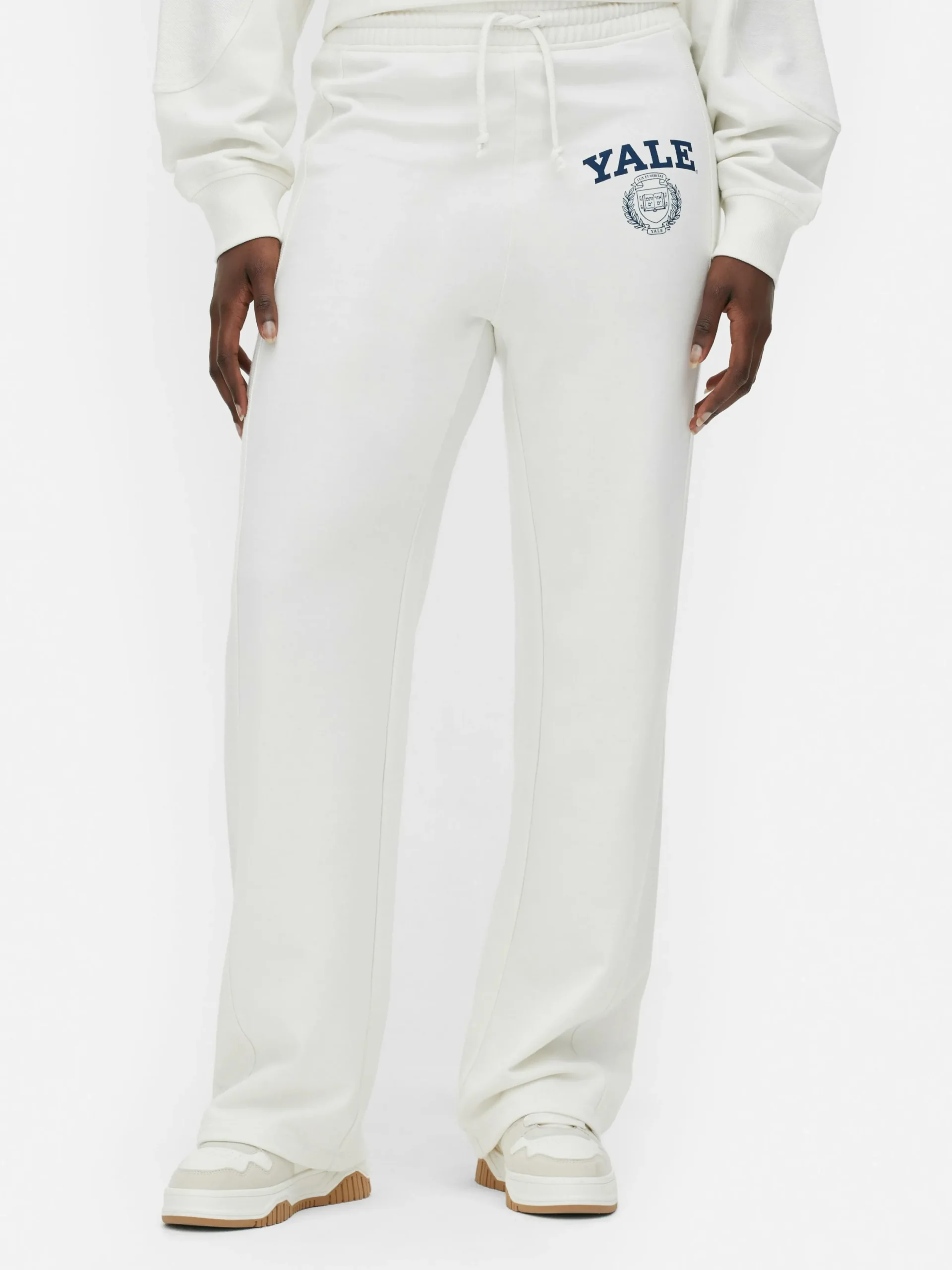 Jogginghosen|Primark „Yale“ Jogginghose Mit Grafik Und Kordelzug Elfenbeinfarben