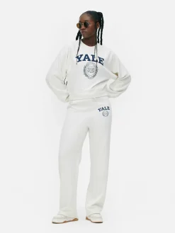Hoodies Und Sweatshirts|Primark „Yale“ Sweatshirt Mit Geradem Schnitt Und Grafik Elfenbeinfarben