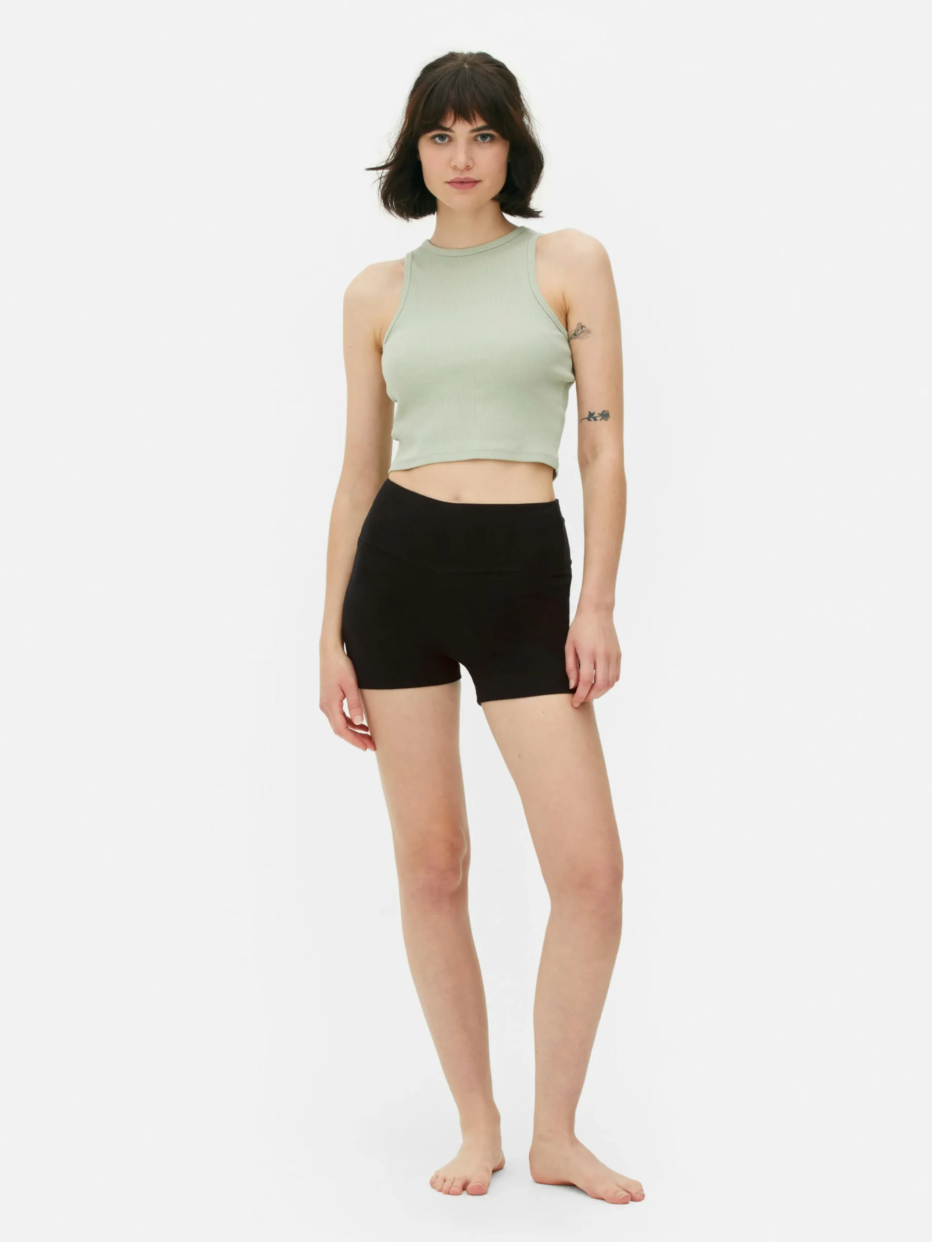 Shorts|Primark Yogashorts Mit Hohem Bund, 2er-Pack Schwarz 2