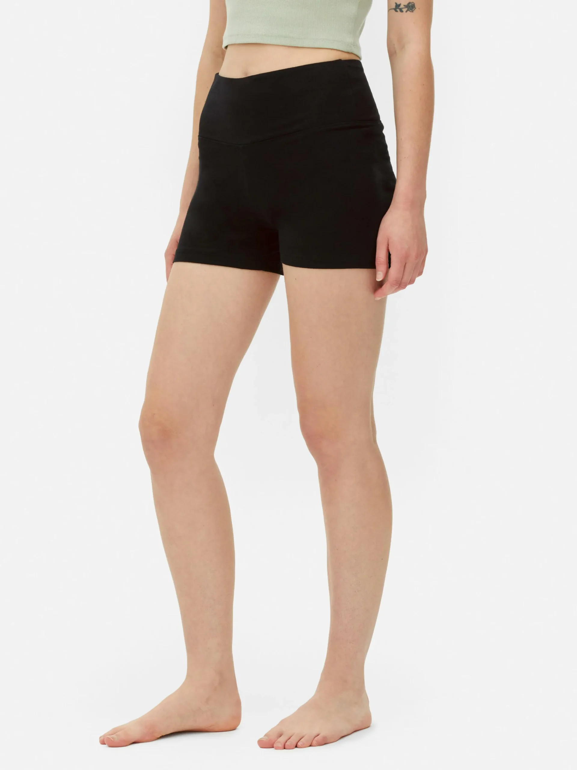 Shorts|Primark Yogashorts Mit Hohem Bund, 2er-Pack Schwarz 2