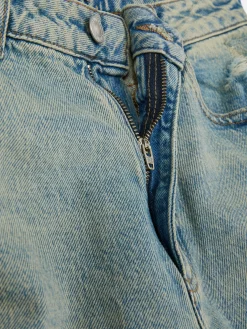 Denim|Jeans|Primark Zerrissene Mom-Jeans Aus Denim Hellblau