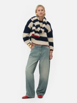 Jeans|Primark Zerrissene „Rita Ora“ Dad-Jeans Hellblau