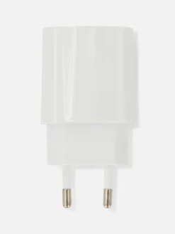 Ladegeräte|Primark Zweipoliger Doppel-USB-Stecker, 10 Watt Weiß