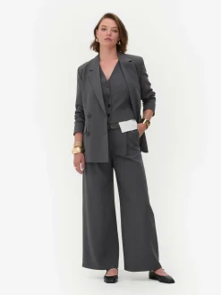 Blazer|Primark Zweireihiger „Rita Ora“ Blazer Im Oversized-Look Anthrazitfarben