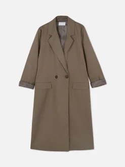 Jacken Und Mäntel|Primark Zweireihiger „The Edit“ Duster-Mantel Taupefarben