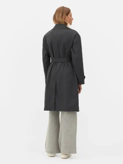 Jacken Und Mäntel|Primark Zweireihiger Trenchcoat Mit Gürtel Anthrazitfarben